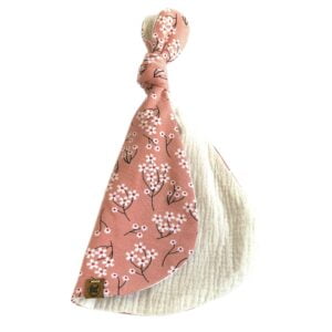 Back2yourroots Lilly Knoopknuffel konijn - roze/off white